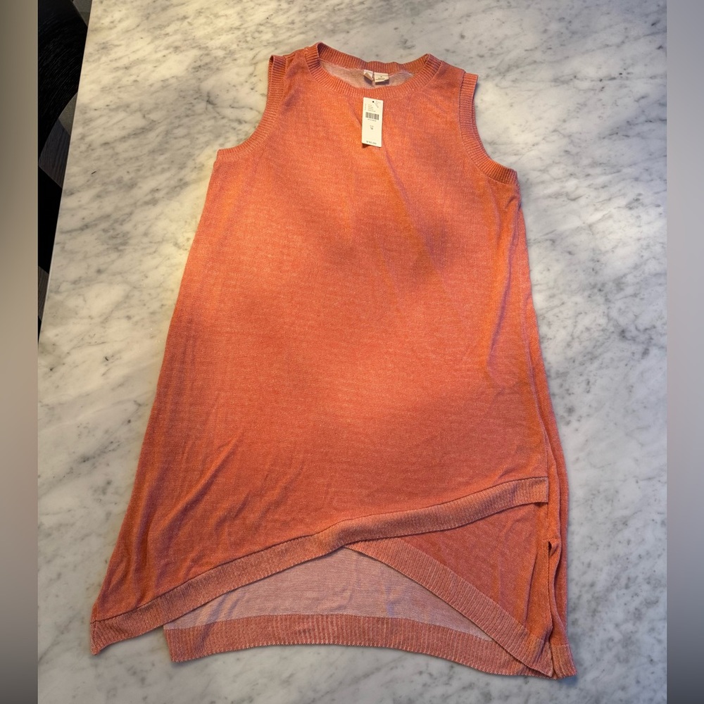 Moth by Anthropologie long sweater tank size M Rose